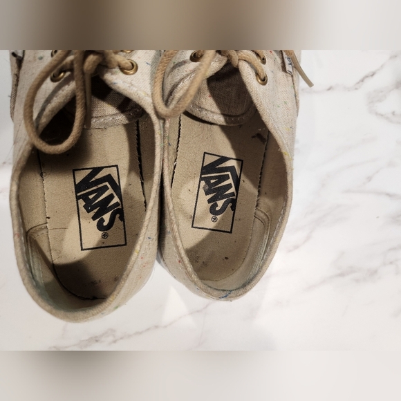 Vans Off The Wall Kahki Low Top Canvas Vans Shoes Unisex Womens 6.5 - Picture 5 of 9